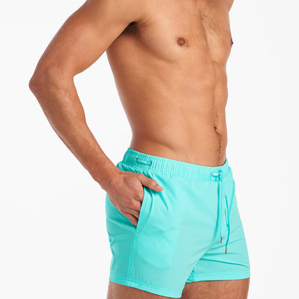 Teamm8 Grid 4.5" swim short Bondi blue