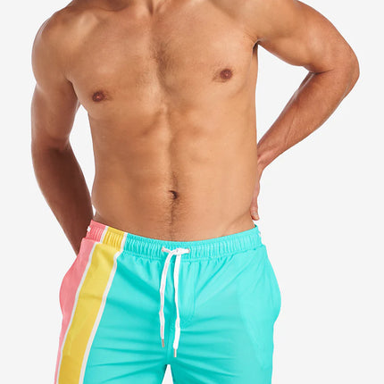 Teamm8 Grid 4.5" swim short Bondi stripes