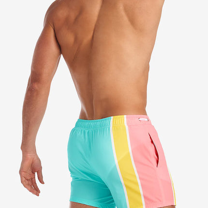 Teamm8 Grid 4.5" swim short Bondi stripes