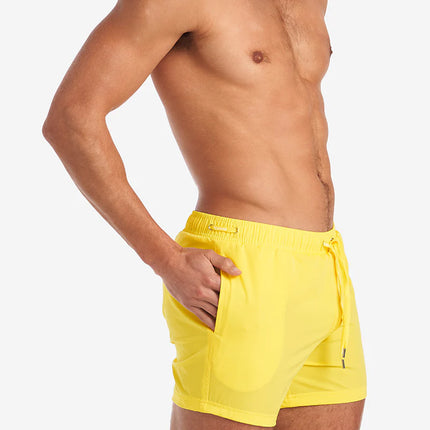 Teamm8 Grid 4.5" swim short Bondi yellow