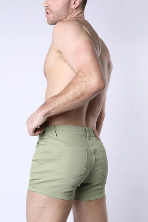 Timoteo Berkeley 3" slim fit super stretch twill short olive