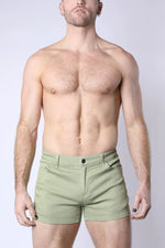 Timoteo Berkeley 3" slim fit super stretch twill short olive