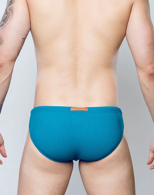 2eros Railroad swim brief teal