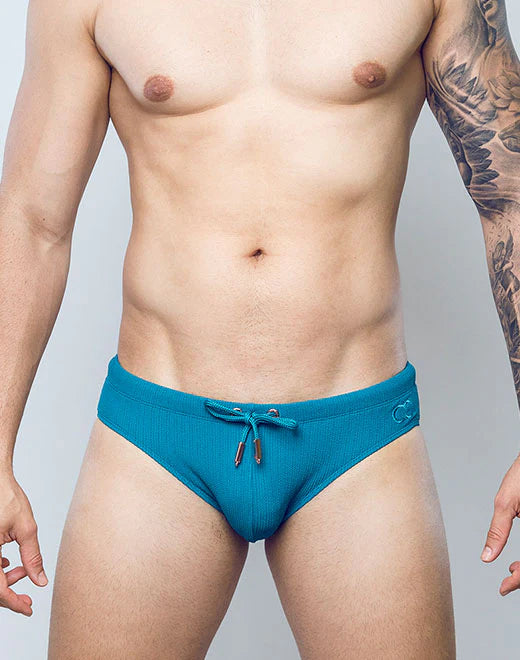 2eros Railroad swim brief teal