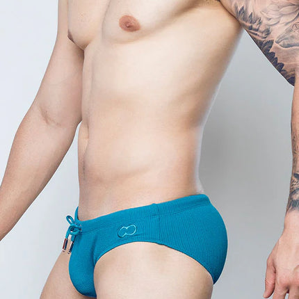 2eros Railroad swim brief teal