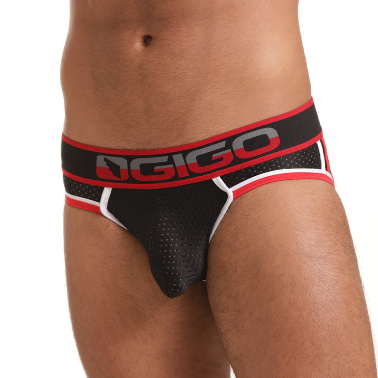 Gigo Versatil mesh jockbrief black/red