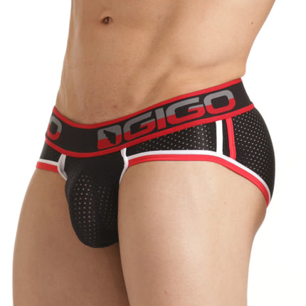 Gigo Versatil mesh brief black/red