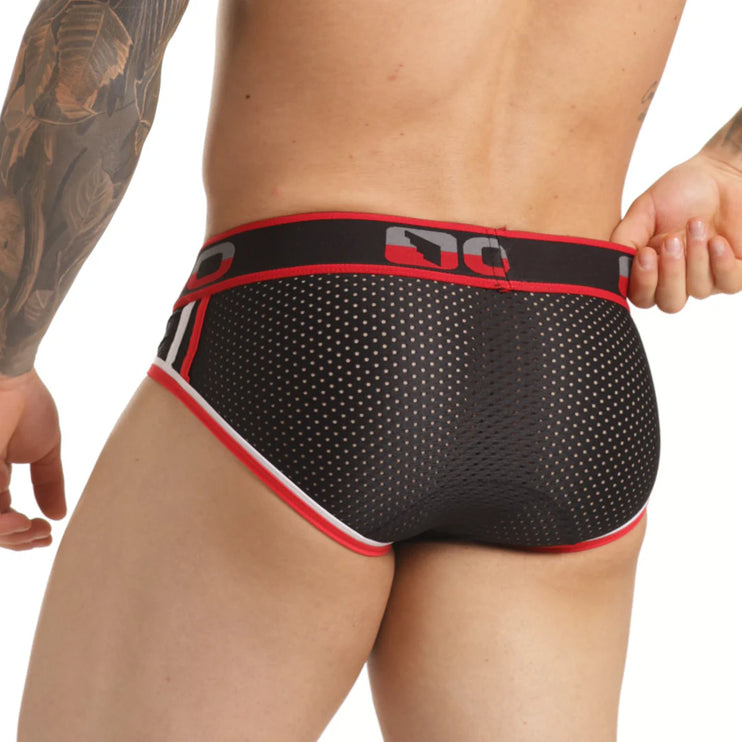 Gigo Versatil mesh brief black/red