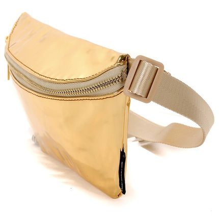 Ultra slim fanny pack lux mirror gold