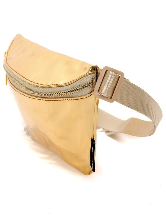 Ultra slim fanny pack lux mirror gold