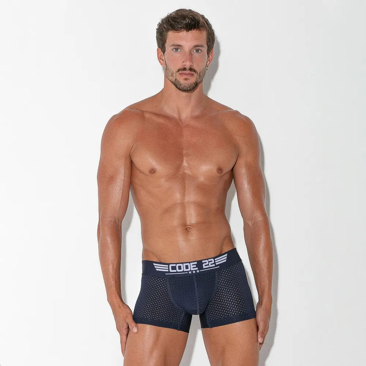 Code 22 Army boxer 1972 mesh navy