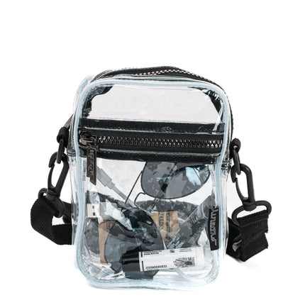 Mini brick crossbody bag clear