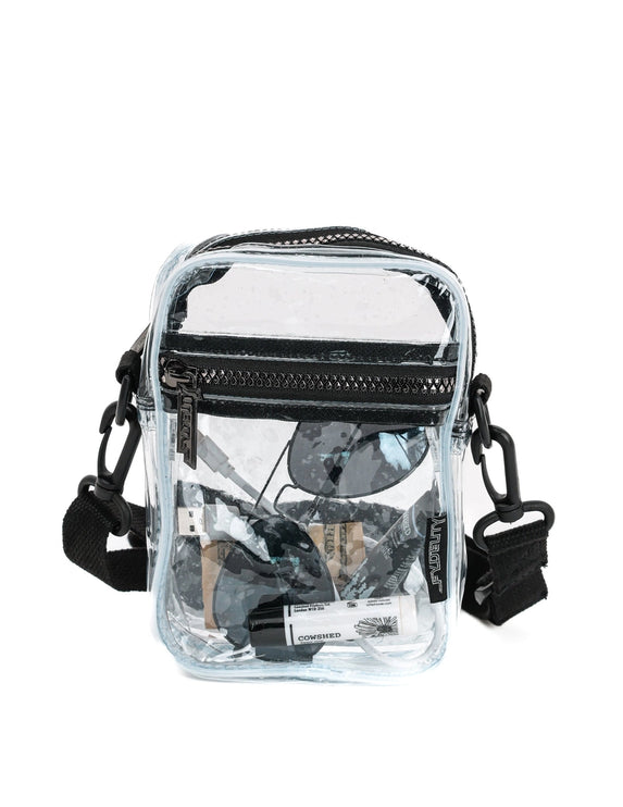 Mini brick crossbody bag clear