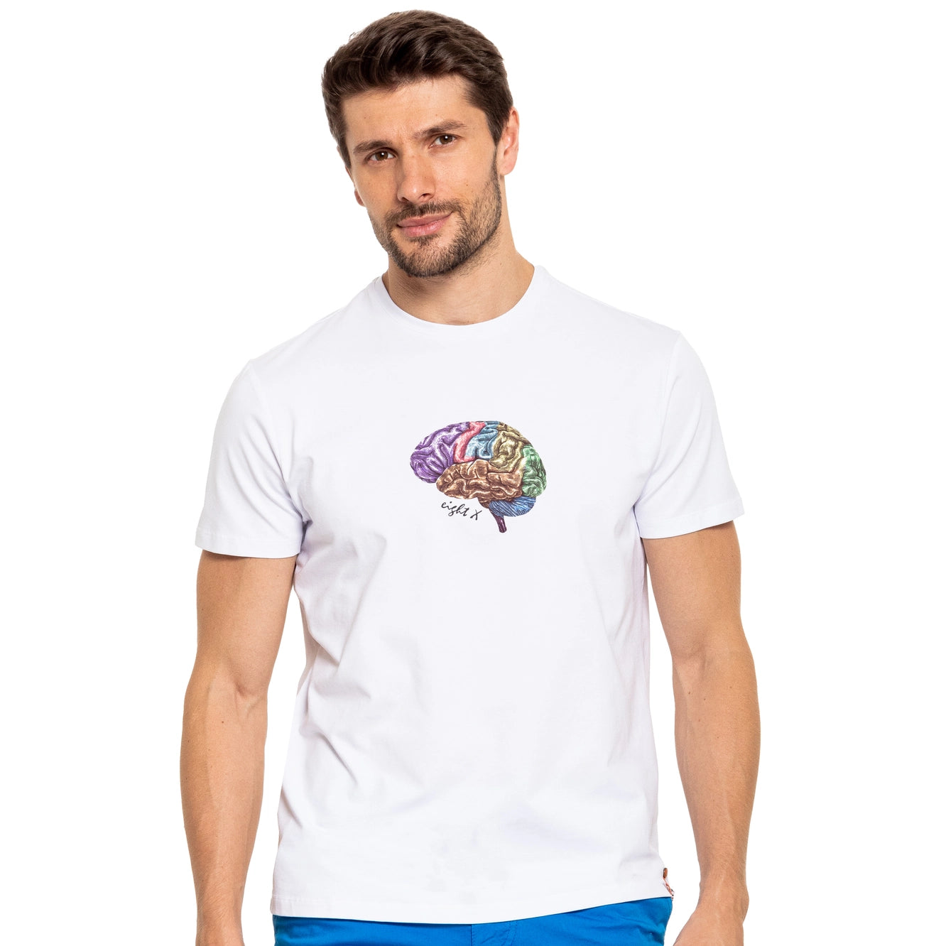 Eight X Brain graphic t-shirt white