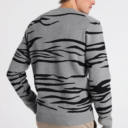 Bendorff jacquard pullover sweater grey