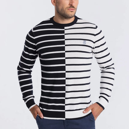 Bendorff lightweight sweater navy/white