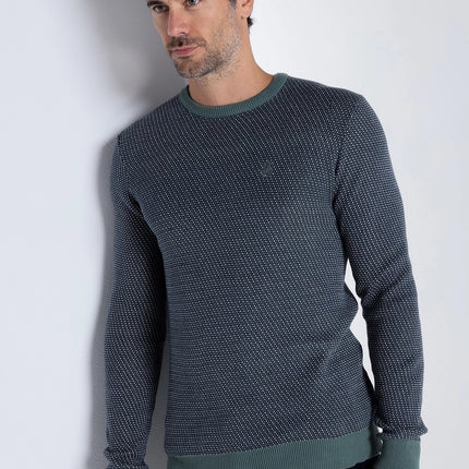 Bendorff jacquard pullover sweater green