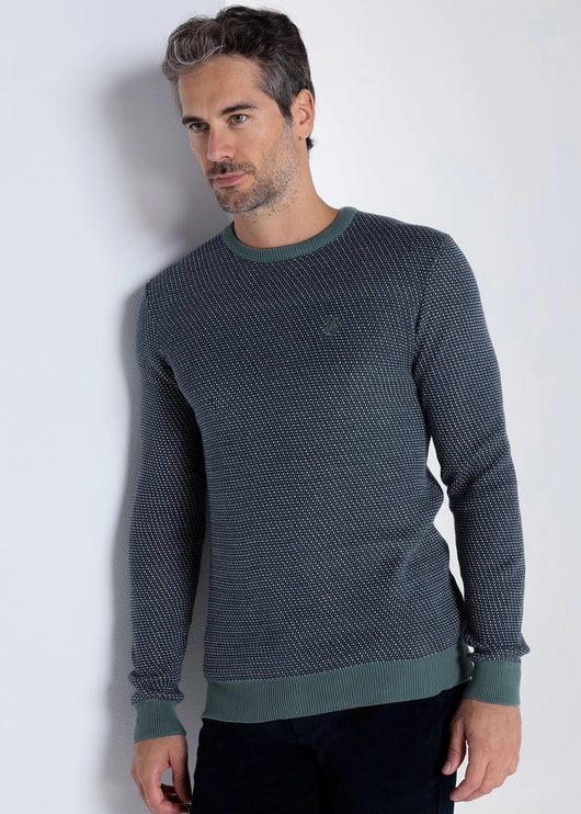 Bendorff jacquard pullover sweater green