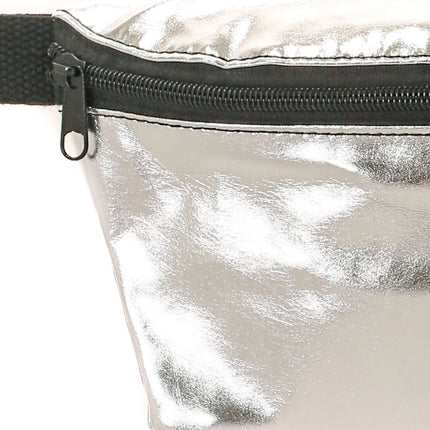 Ultra slim fanny pack metallic silver