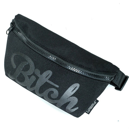 Bitch ultra slim fanny pack black