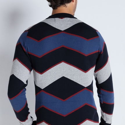 Bendorff perkins-collar pullover sweater zig zag