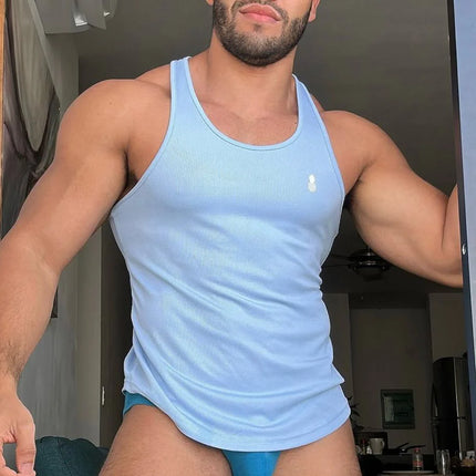 JJ Malibu Microfiber Dri-fit tank sky blue