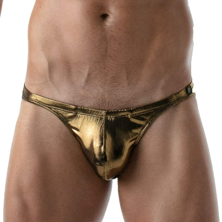 TOF Metal bikini brief gold