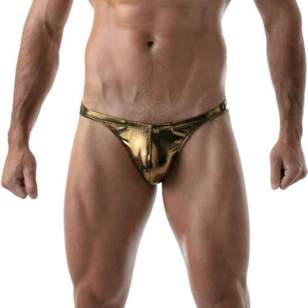 TOF Metal bikini brief gold