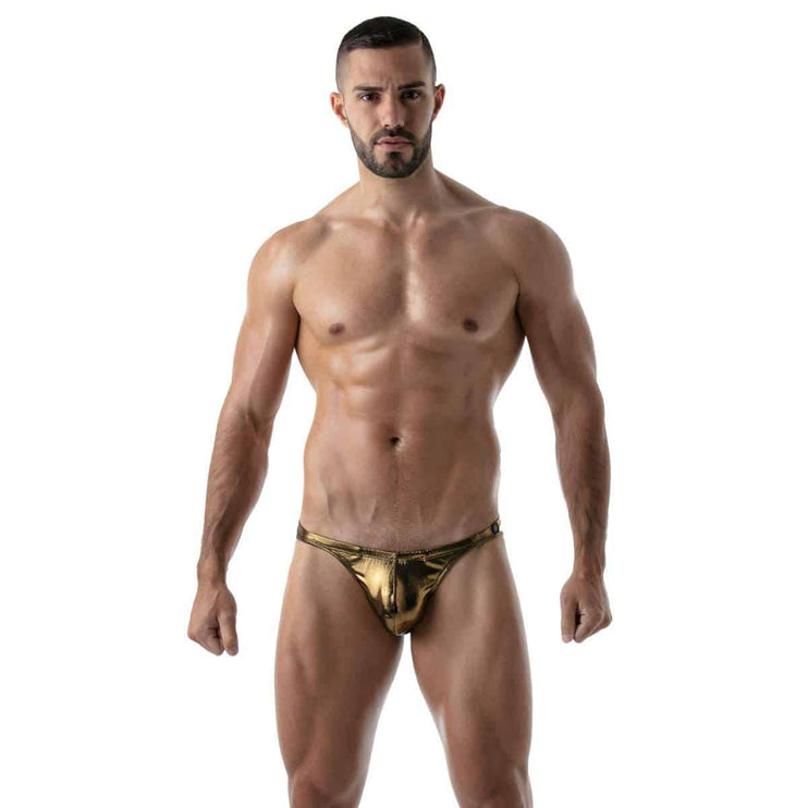 TOF Metal bikini brief gold