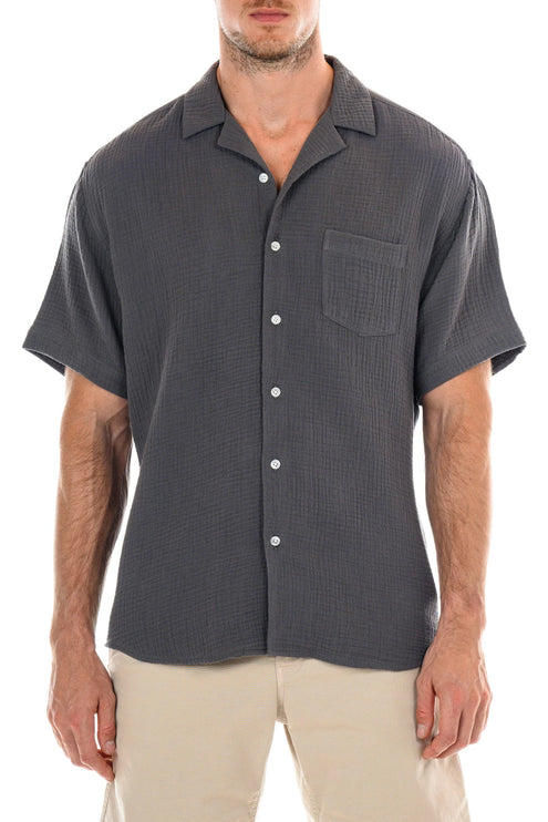 OP Morro Bay short sleeve shirt charcoal