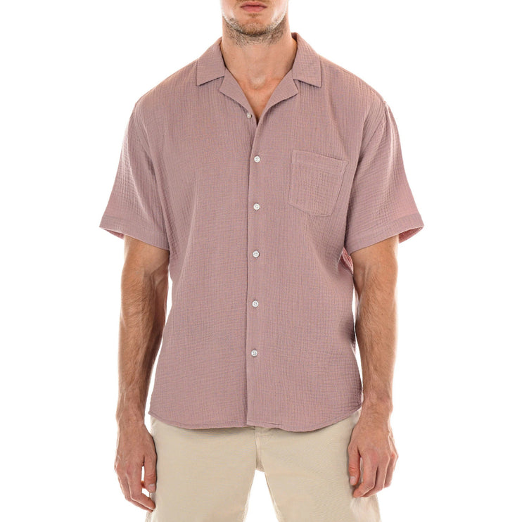 OP Morro Bay short sleeve shirt sepia rose