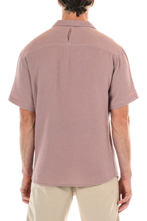 OP Morro Bay short sleeve shirt sepia rose