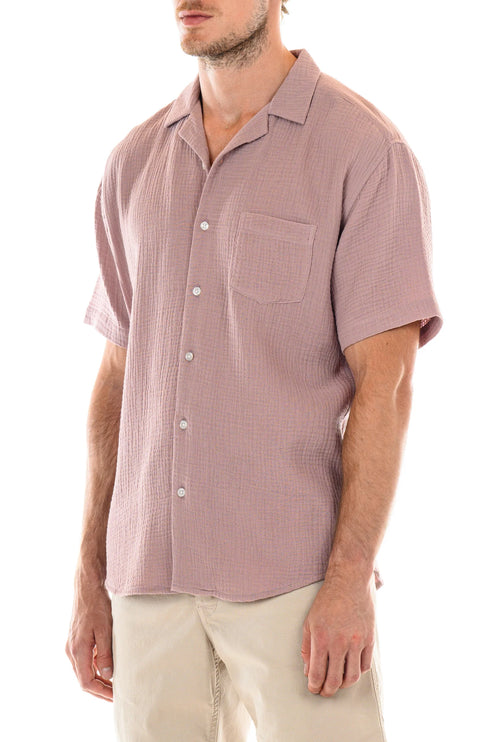 OP Morro Bay short sleeve shirt sepia rose