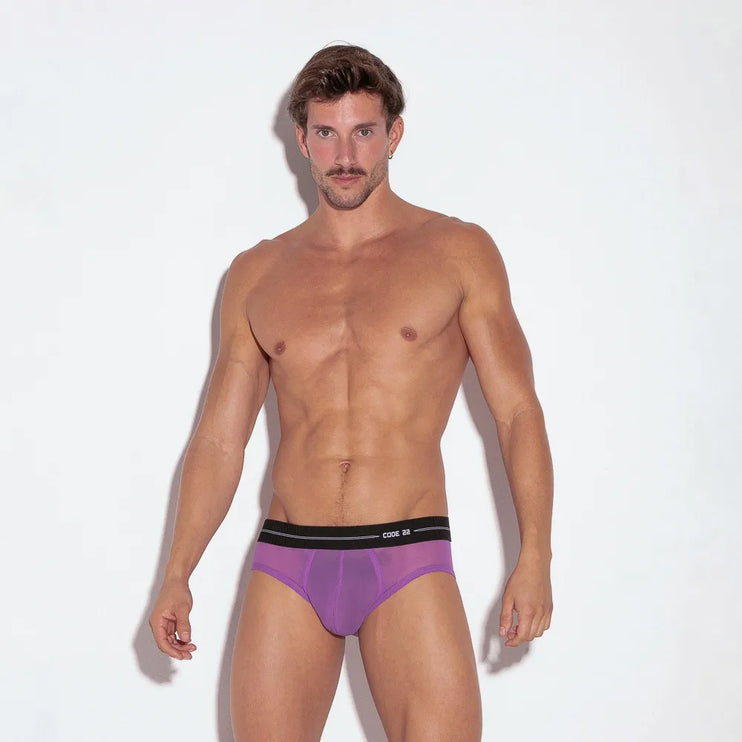 Code 22 Sheer mesh brief 2101 grape