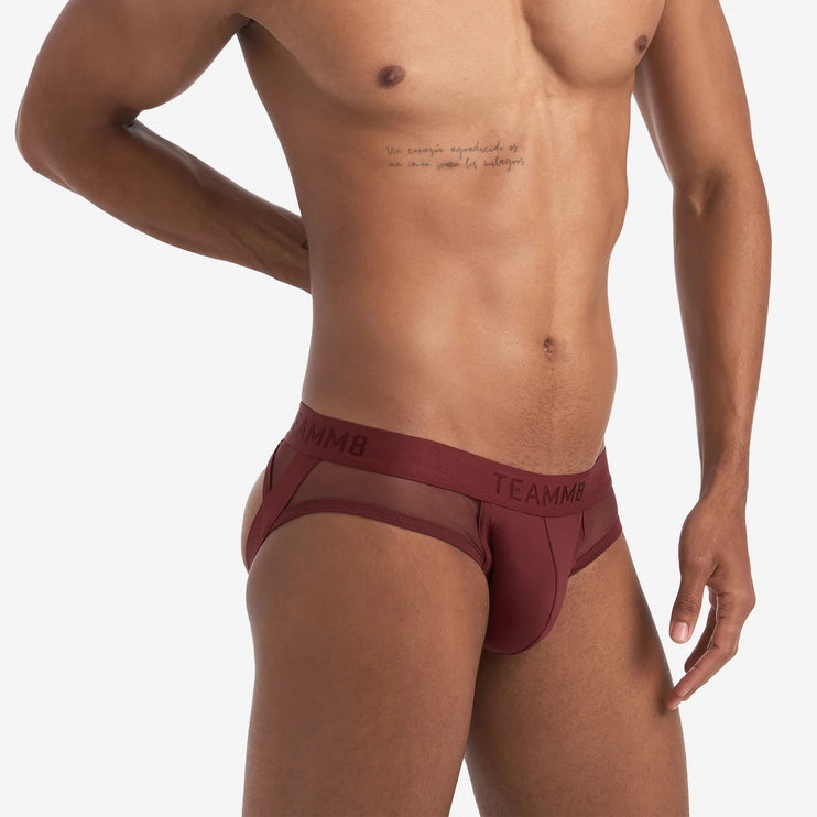 Teamm8 Score Sheer jockstrap mesh port red