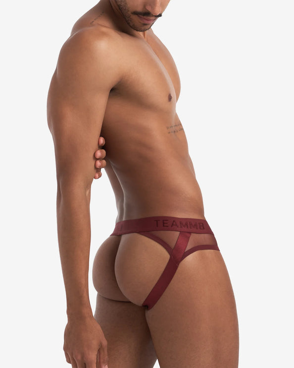 Teamm8 Score Sheer jockstrap mesh port red