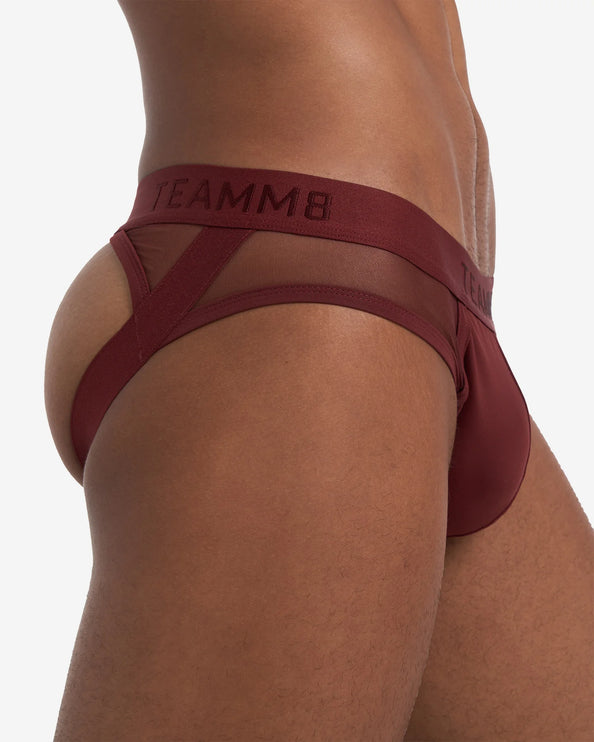 Teamm8 Score Sheer jockstrap mesh port red