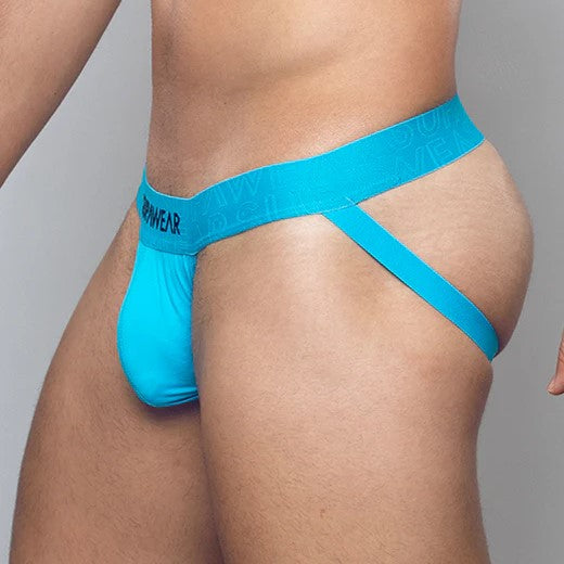 Supawear Neon jockstrap blue