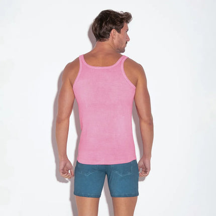 Code 22 Vintage ribbed cotton tank 3301 pink