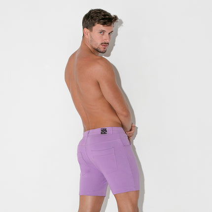 Code 22 slim fit 5" stretch short 9712 grape purple