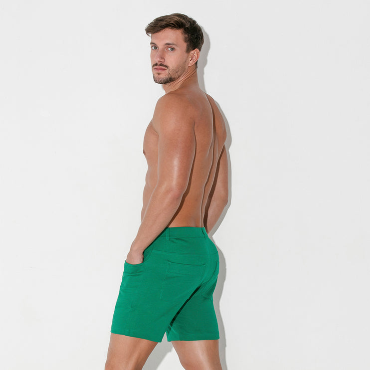 Code 22 slim fit 5" stretch short 9712 green