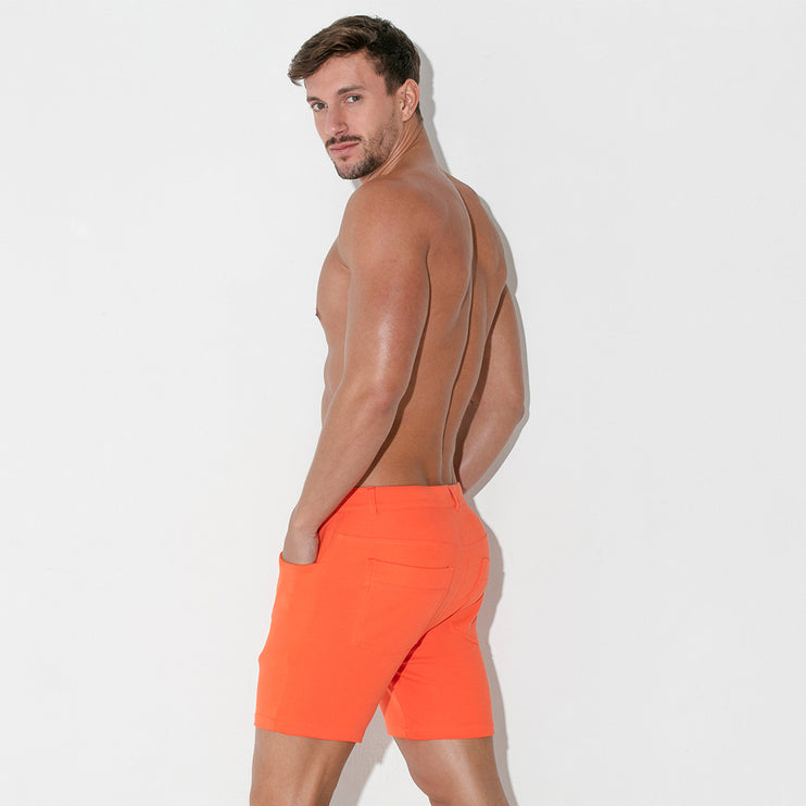 Code 22 slim fit 5" stretch short 9712 orange