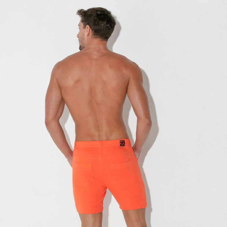 Code 22 slim fit 5" stretch short 9712 orange