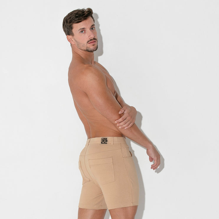 Code 22 slim fit 5" stretch short 9712 sand