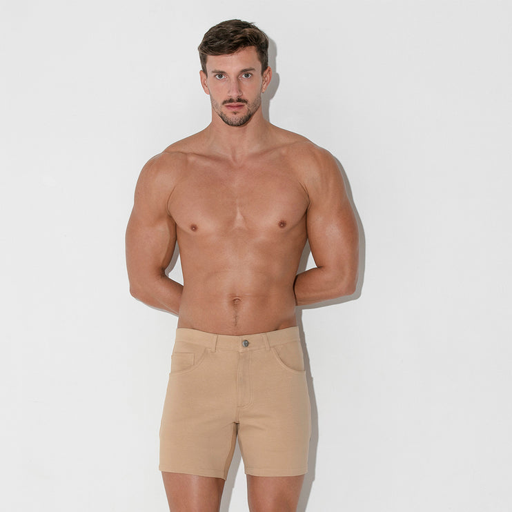 Code 22 slim fit 5" stretch short 9712 sand