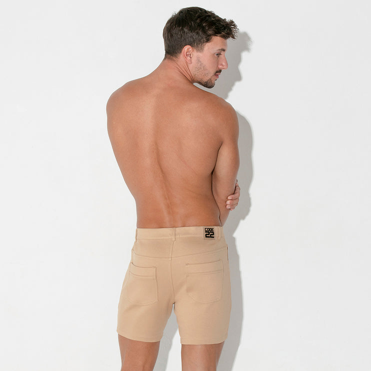 Code 22 slim fit 5" stretch short 9712 sand