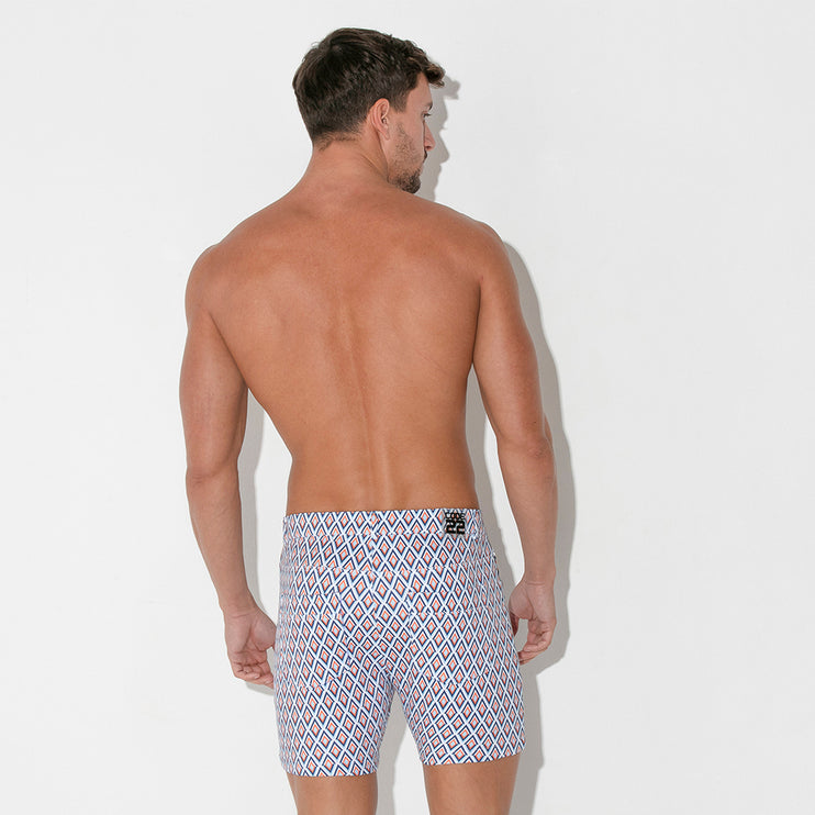 Code 22 slim fit 5" stretch short 9712 steel blue diamond