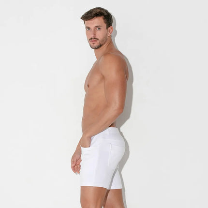 Code 22 slim fit 5" stretch short 9712 white