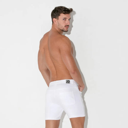 Code 22 slim fit 5" stretch short 9712 white