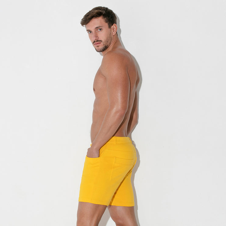 Code 22 slim fit 5" stretch short 9712 yellow